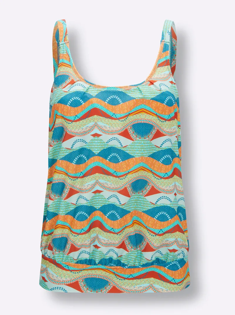feel good Tankini-Oberteil topas-papaya-bedruckt, Topas-papaya-bedruckt, – Produktbild 1 von 2