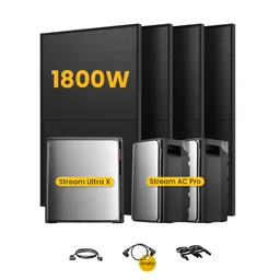 EcoFlow EcoFlow Stream Ultra X, All-in-One Speicher für Balkonkraftwerke, mit 4 x 450 Bifaziale Solarmodule, by Powerness (deal) - Stream Ultra X + 2 x Stream AC Pro | 7680Wh / ohne Zubehör / Selbstabholung – Produktbild 1 von 1