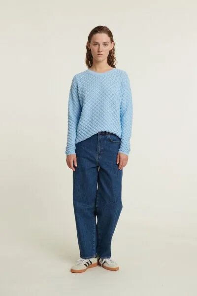 Basic Apparel Basic Apparel Strickpullover - Camilla sweater - aus Bio-Baumwolle, Blau (dutch canal), – Produktbild 4 von 4