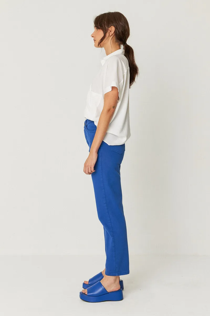 SKFK SKFK Damen vegan Hose Ania Blau, Dunkelblau, – Produktbild 1 von 2