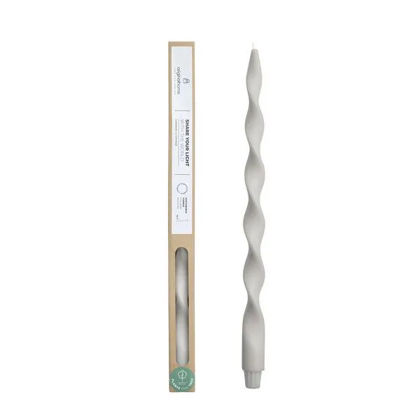 Originalhome Originalhome Gedrehte Kerze für bewusste Geschenke - paraffinfrei & vegan, Grau, – Produktbild 1 von 1