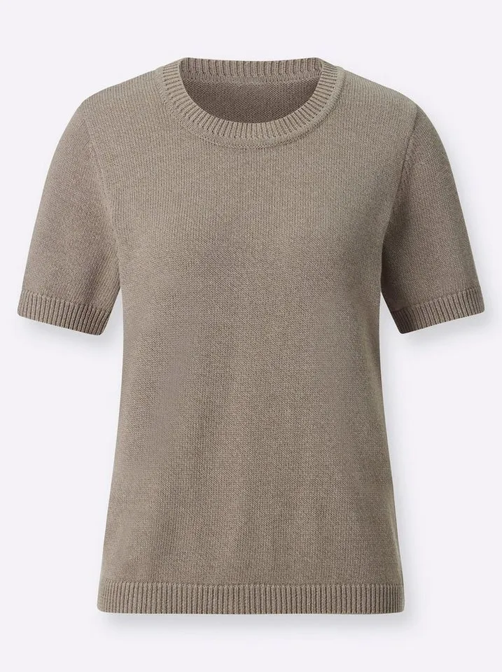 Witt Witt Strickpullover Pullover Kurzarm Jersey, Braun, – Produktbild 3 von 3