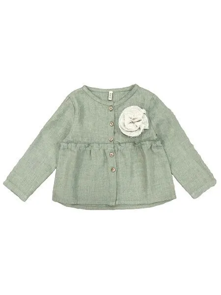 PETER JO PETER JO Shirt Camomile aus Leinen, Olive, – Produktbild 1 von 3