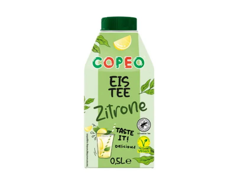 Copeo Tee, COPEO Eistee Zitrone koffeinhaltiges Teegetränk in Vegan 500ml – Produktbild 1 von 2