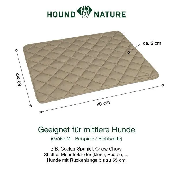 HOUND & NATURE HOUND & NATURE Wasserdichte Baumwoll Hundedecke DAVOS, Taupe, – Produktbild 3 von 4