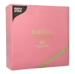 PAPSTAR PAPSTAR Papierserviette Servietten ROYAL Collection 1/4-Falz 40 cm x 40 cm rosa 50 Stk – Produktbild 1 von 1