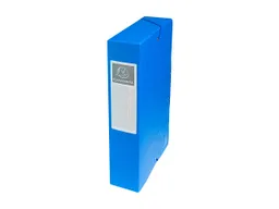 Exacompta 8 Exacompta Archivboxen, Colorspan-Karton, 600 g/m², DIN A4, Gummizug, RB 60 mm, blau – Produktbild 1 von 1