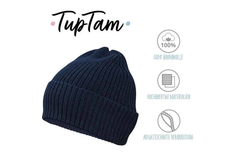 TupTam Strickmütze TupTam Kinder Winter Beanie- Strickmütze, Blau, – Produktbild 3 von 5