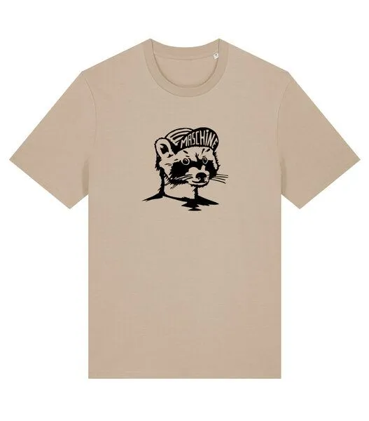 päfjes päfjes Waschbär die Maschine Fahrrad Gravel - Unisex Männer Bio Unifarben T-Shirt, Desser dust (braun), – Produktbild 1 von 4