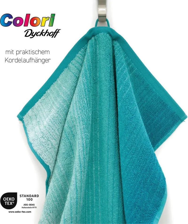 dyckhoff dyckhoff Handtücher Colori, Walkfrottee (Packung, 1-St), mit Farbverlauf, Grün, – Produktbild 2 von 4