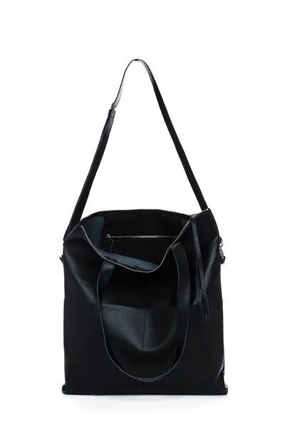 ELEKTROPULLI Ledertasche MARA von ElektroPulli, Schwarz glattleder, – Produktbild 3 von 4