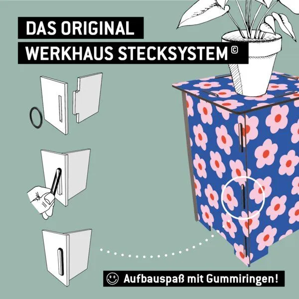 WERKHAUS WERKHAUS Photohocker - Große Blumen – Produktbild 3 von 4