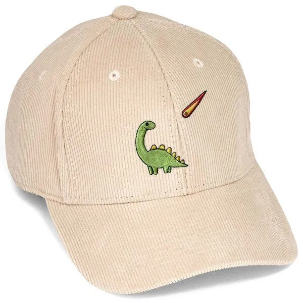 LIGARTI Bestickte Cord Cap – Charlie der Dino – LIGARTI Tiermanufaktur, Sand, – Produktbild 1 von 4