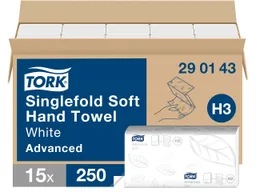 Tork Tork Zickzack-Papierhandtücher Singlefold "Advanced Soft H3" 15 x 250 Blatt, 2-lagig – Produktbild 1 von 1