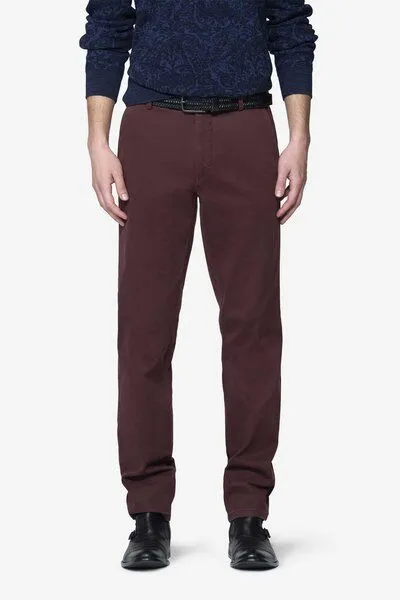 Meyer MEYER PIMACOTTON SATIN CHINO, Dunkelrot (rot), – Produktbild 1 von 4