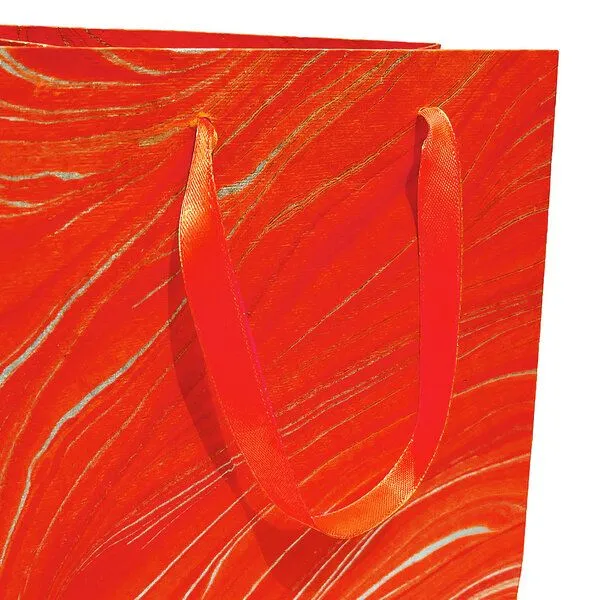Sundara Sundara Geschenktasche marmoriertes, handgeschöpftes Papier, Rot, – Produktbild 2 von 2