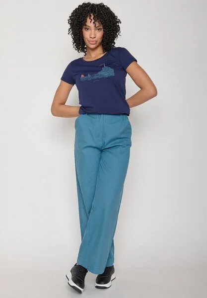 GreenBomb GREENBOMB Nature Lighthouse Loves - Sportliches T-Shirt aus Bio-Baumwolle / hochwertiger Print / GOTS / Fair & Vegan, Blau (marineblau), – Produktbild 4 von 4