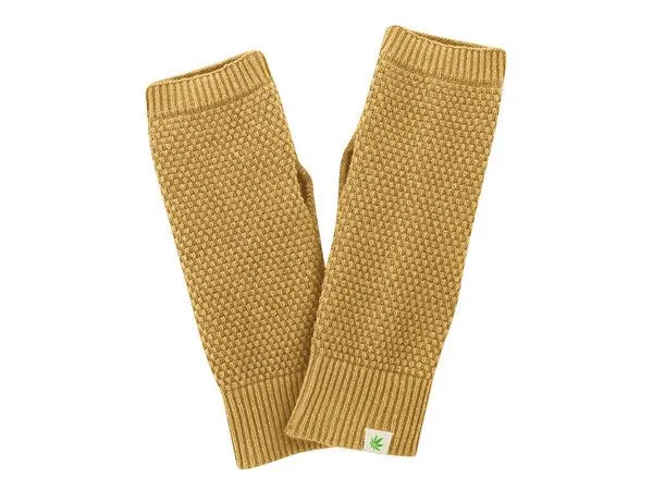 HempAge HempAge Wärmende Stulpen Hanf/Biobaumwolle, Dijon (gelb), – Produktbild 2 von 4