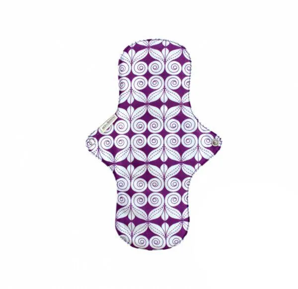 Ecofemme / Bio Stoffbinden Ecofemme / Bio Stoffbinden Stoffbinde Tagesbinde PLUS waschbar aus Bio Baumwolle 1 Stück, Weiß mit floralmuster, – Produktbild 1 von 3