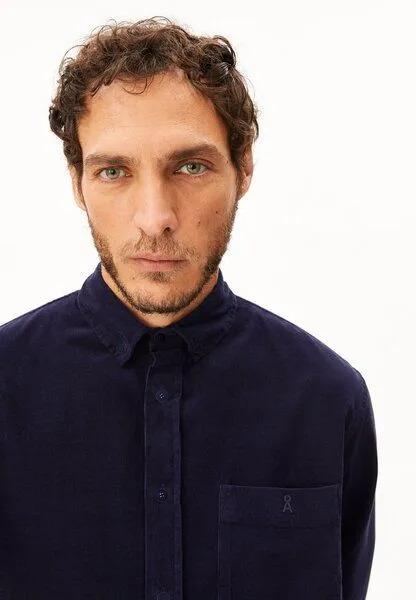 ARMEDANGELS ARMEDANGELS CORDUROY Herren Kordhemd aus 100% Bio-Baumwolle, Tinted navy, – Produktbild 3 von 4