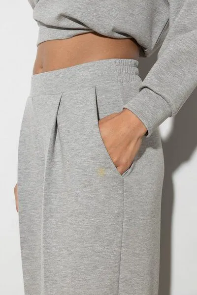 Soulwear Soulwear Hose lang | mit Bügelfalte | Pure Softness, Silver grey melange, – Produktbild 3 von 4