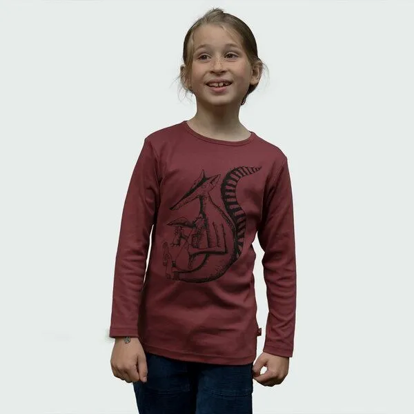 Cmig Cmig Langarmshirt für Kinder "Duchs", Apple butter (rot), – Produktbild 3 von 4