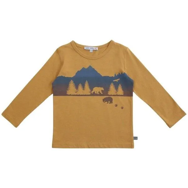 Enfant Terrible Enfant Terrible Langarm-Shirt mit Bär und Bergdruck, Sand (braun-beige), – Produktbild 1 von 2