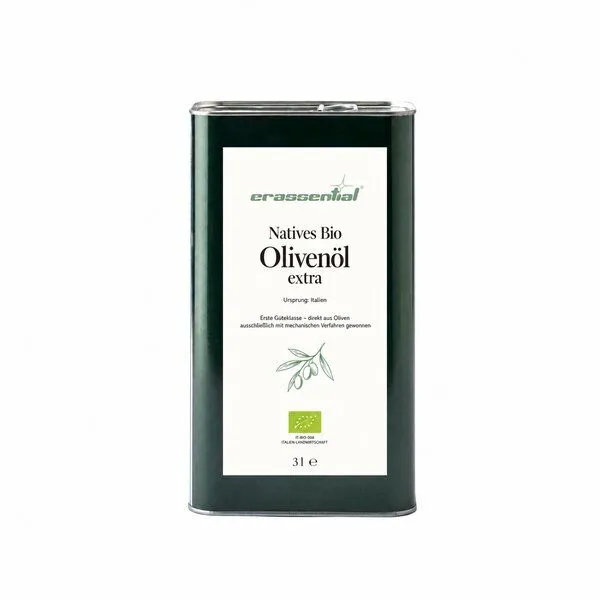 Erassential Erassential Natives BIO Olivenöl Extra Kanister 3 Liter – Produktbild 2 von 4