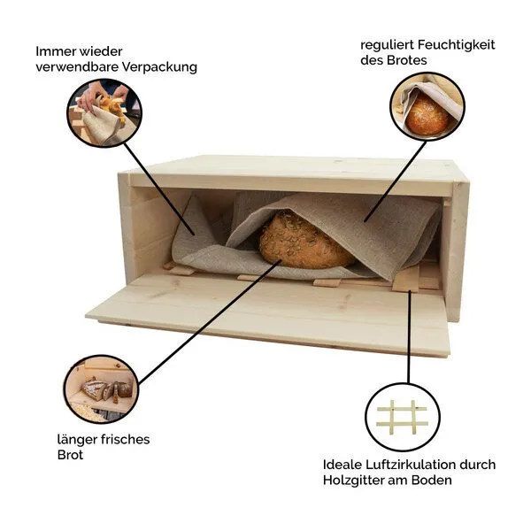 4betterdays 4betterdays Flexibler Brotkasten aus Zirbenholz in 3 Größen – Produktbild 6 von 6
