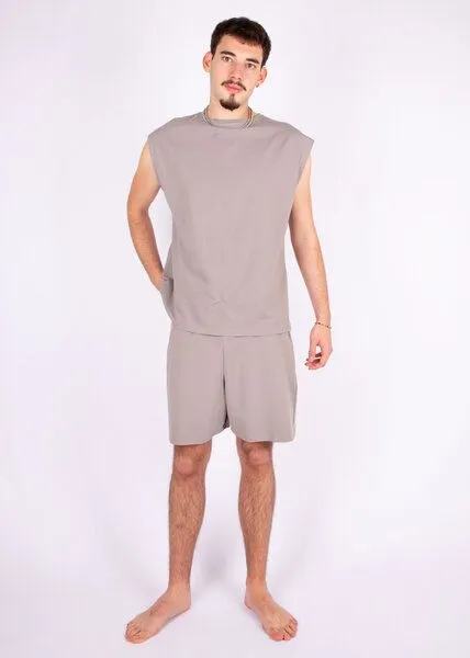ÆVRIL ÆVRIL Unisex Oversize Shirt // Dolphin Grey // Bio-Baumwolle – Produktbild 3 von 3