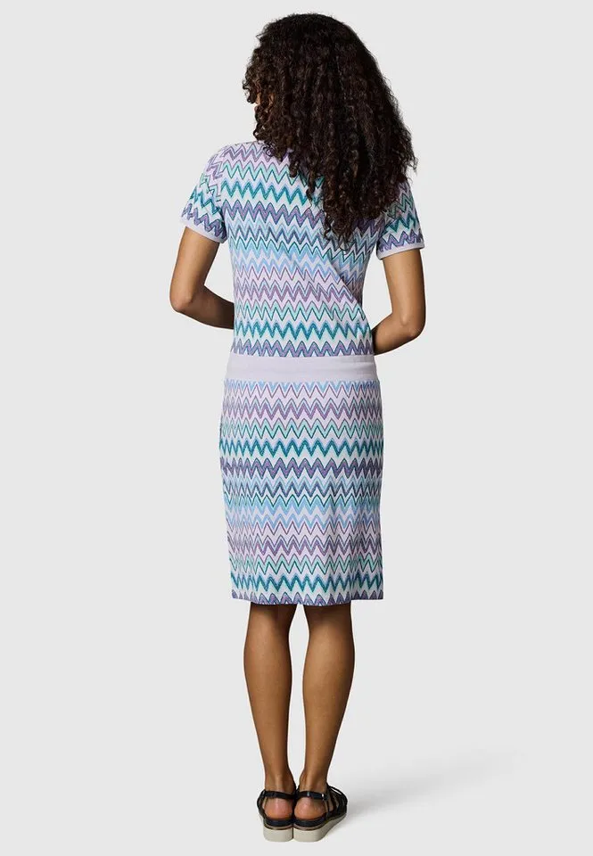 ragwear ragwear Minikleid Baomi Print YOUMODO Gemustertes kurzes Sommerkleid mit Taillenkordel, Lila, – Produktbild 3 von 5