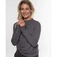 Alma Lovis Alma & Lovis Stylisches Langarmshirt aus fließendem EcoVero | Pique Shirt, Rabbit (grau), – Produktbild 1 von 1