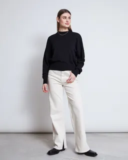 JAN N JUNE JAN 'N JUNE Damen vegan Pullover Yin Schwarz – Produktbild 1 von 1