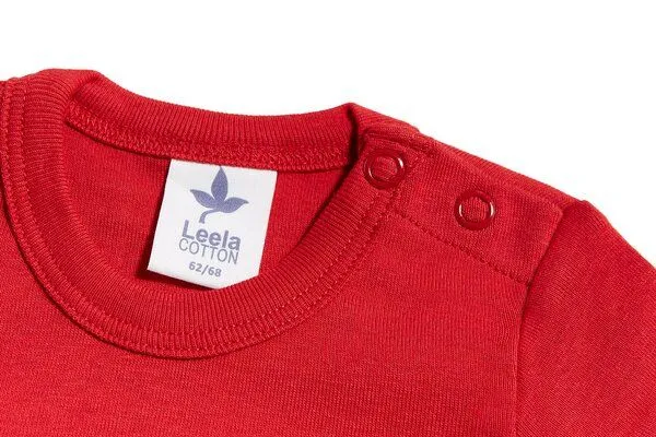 Leela Cotton 1er bis 6er Pack Baby kurzarm Body aus Bio-Baumwolle Rippjersey Leela Cotton, Ziegelrot, – Produktbild 3 von 3