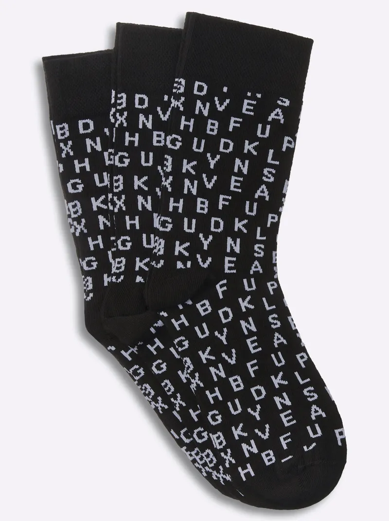 wäschepur Socken schwarz-weiß, Schwarz-weiß, – Produktbild 2 von 3
