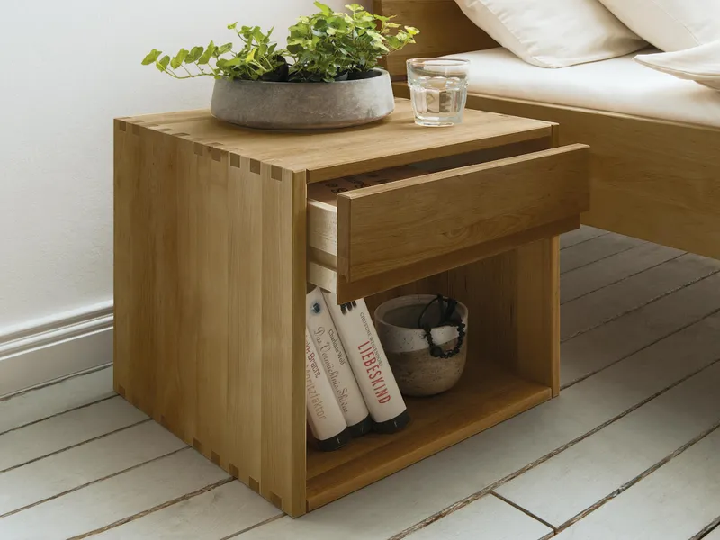 allnatura allnatura Nachttisch Nochero Variante 01 42 cm geölt, Kernbuche, – Produktbild 2 von 2
