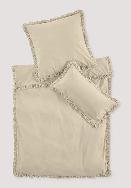 hessnatur hessnatur Perkal Bettwäsche Set CARMEN aus reiner Bio-Baumwolle, Perlmutt, – Produktbild 3 von 4