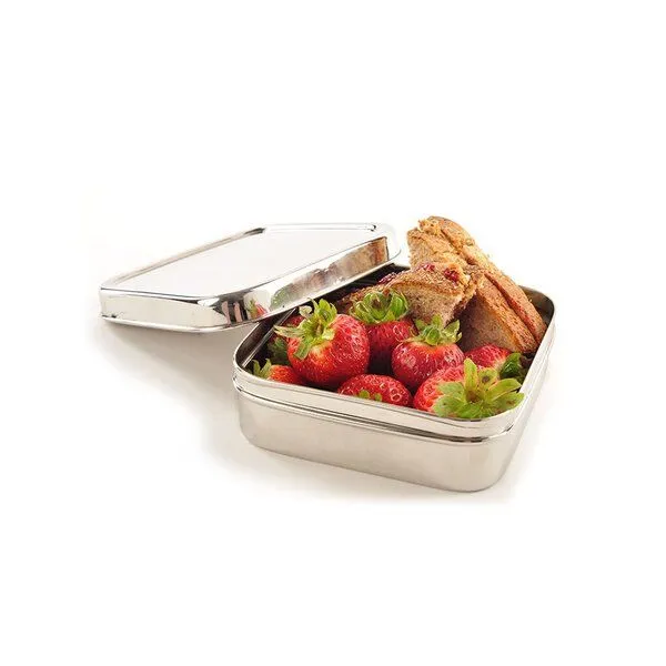 ECOlunchbox ECOlunchbox Solo Cube, quadratische Brotdose aus Edelstahl – Produktbild 3 von 3