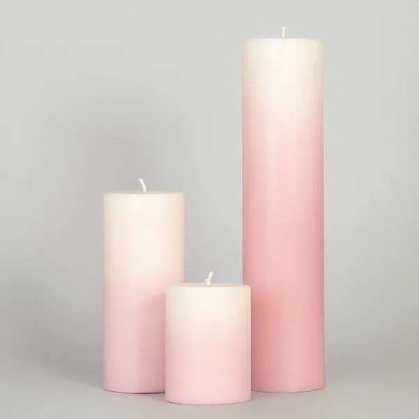 Good To Give Good To Give Palmwachs Kerzen Set (3 Stück), Rosa, – Produktbild 1 von 4