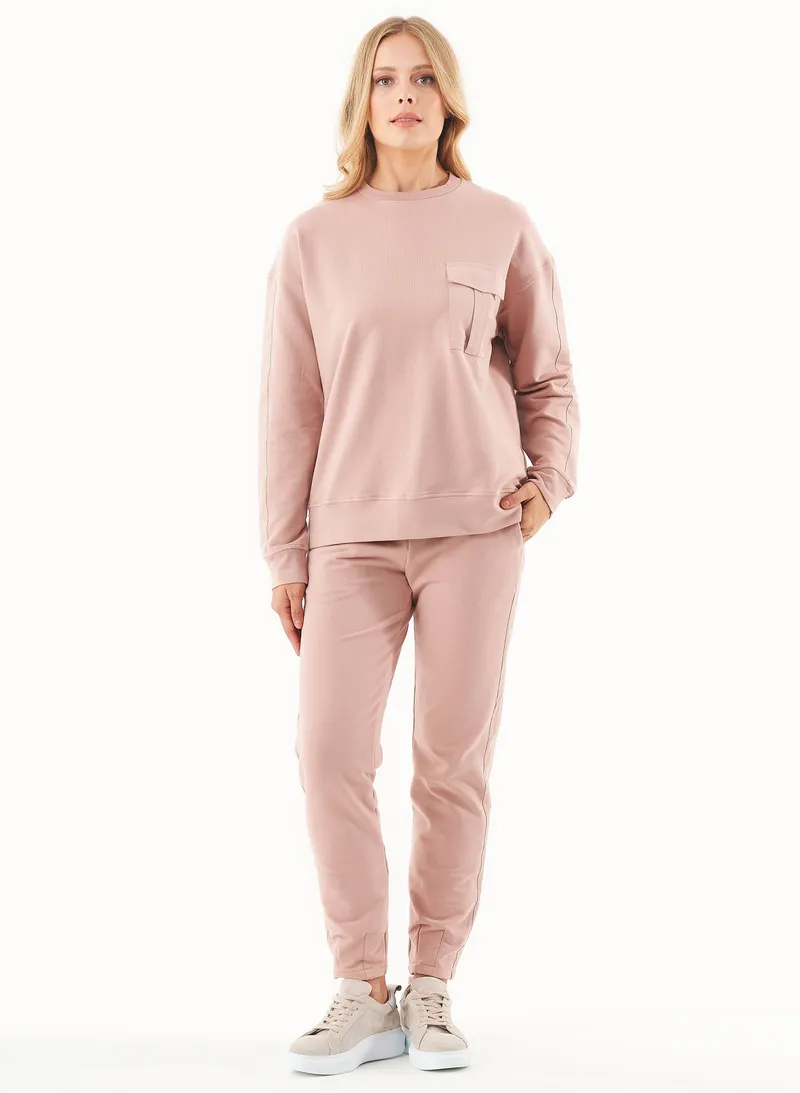 ORGANICATION ORGANICATION Damen vegan Jogginghose Bio-Baumwolle Misty Rose, Rosa, – Produktbild 1 von 2