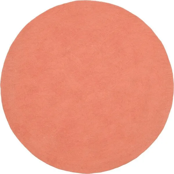 myfelt myfelt Filzteppich rund, 100% reiner Schurwolle, Lachsfarben (lea), – Produktbild 1 von 4