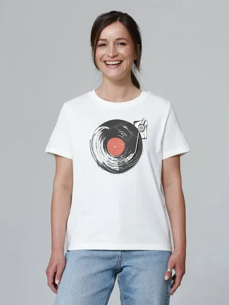 watapparel watapparel T-Shirt Frauen Schallplatte, Off white, – Produktbild 2 von 4