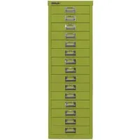 Bisley Schubladenschrank 15 Schübe, DIN A4 grün – Produktbild 1 von 1