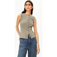 ARMEDANGELS ARMEDANGELS RIB BUTTON Damen Top aus Bio-Baumwoll Mix – Produktbild 1 von 1