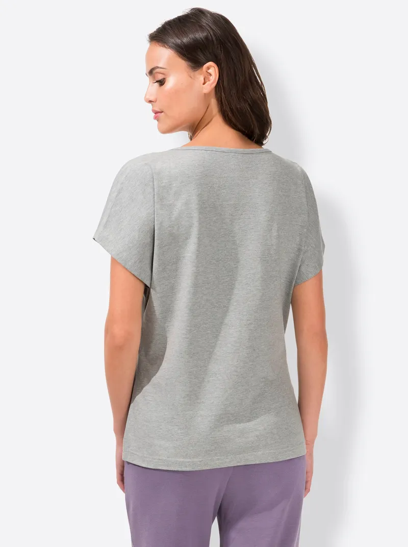 feel good Shirts grau + grau-gepunktet, Grau + grau-gepunktet, – Produktbild 3 von 3