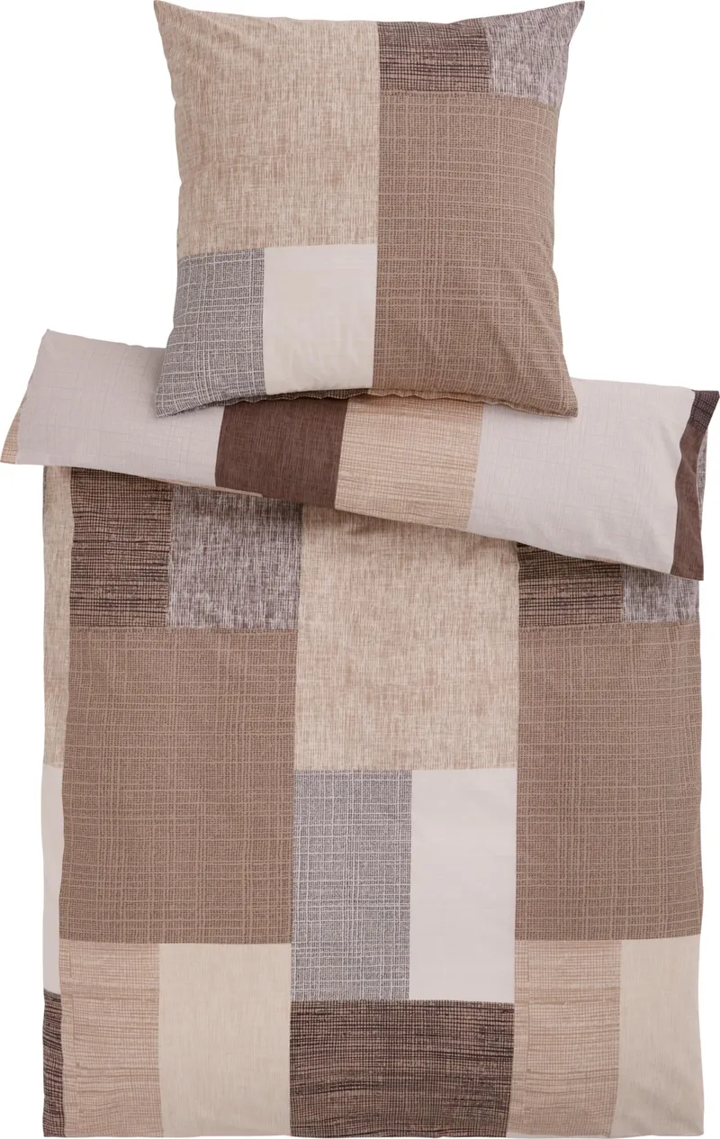 heine home Bettwäsche beige-hellgrau-bedruckt, Beige-hellgrau-bedruckt, – Produktbild 3 von 3