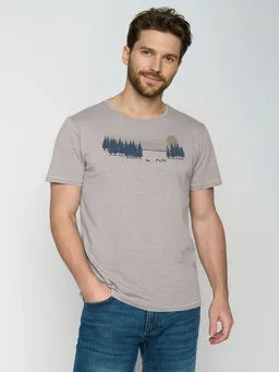 GreenBomb GREENBOMB Deer Lines Spice - Sportliches T-Shirt aus Bio-Baumwolle / hochwertiger Print / GOTS / Fair & Vegan – Produktbild 1 von 1