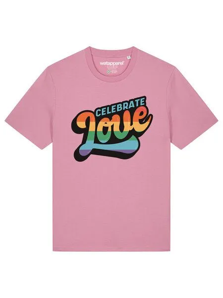 watapparel watapparel T-Shirt Unisex Celebrate Love, Bubble pink, – Produktbild 2 von 4