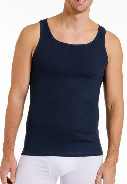 Haasis Bodywear Haasis Bodywear Herren Unterhemd Feinripp 5er Pack, Navy, – Produktbild 3 von 4