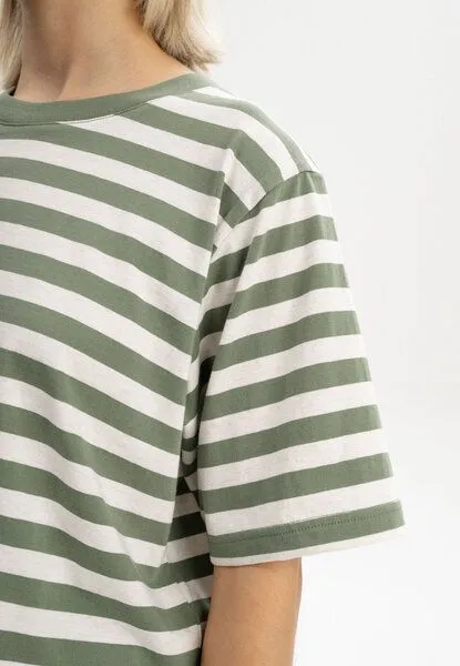 MELA MELA Cropped T-Shirt Style DESNA Stripes, Thymian gestreift, – Produktbild 4 von 4